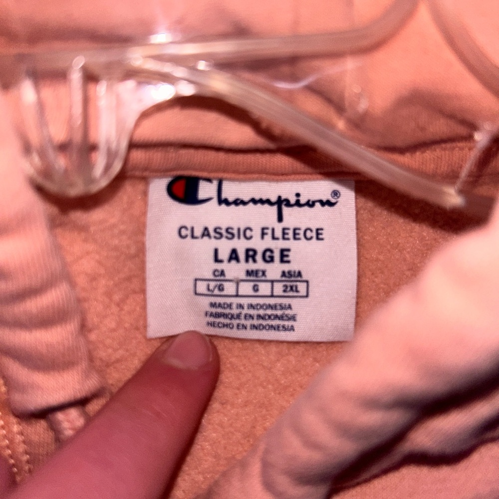 Peach color champion sweatshirt